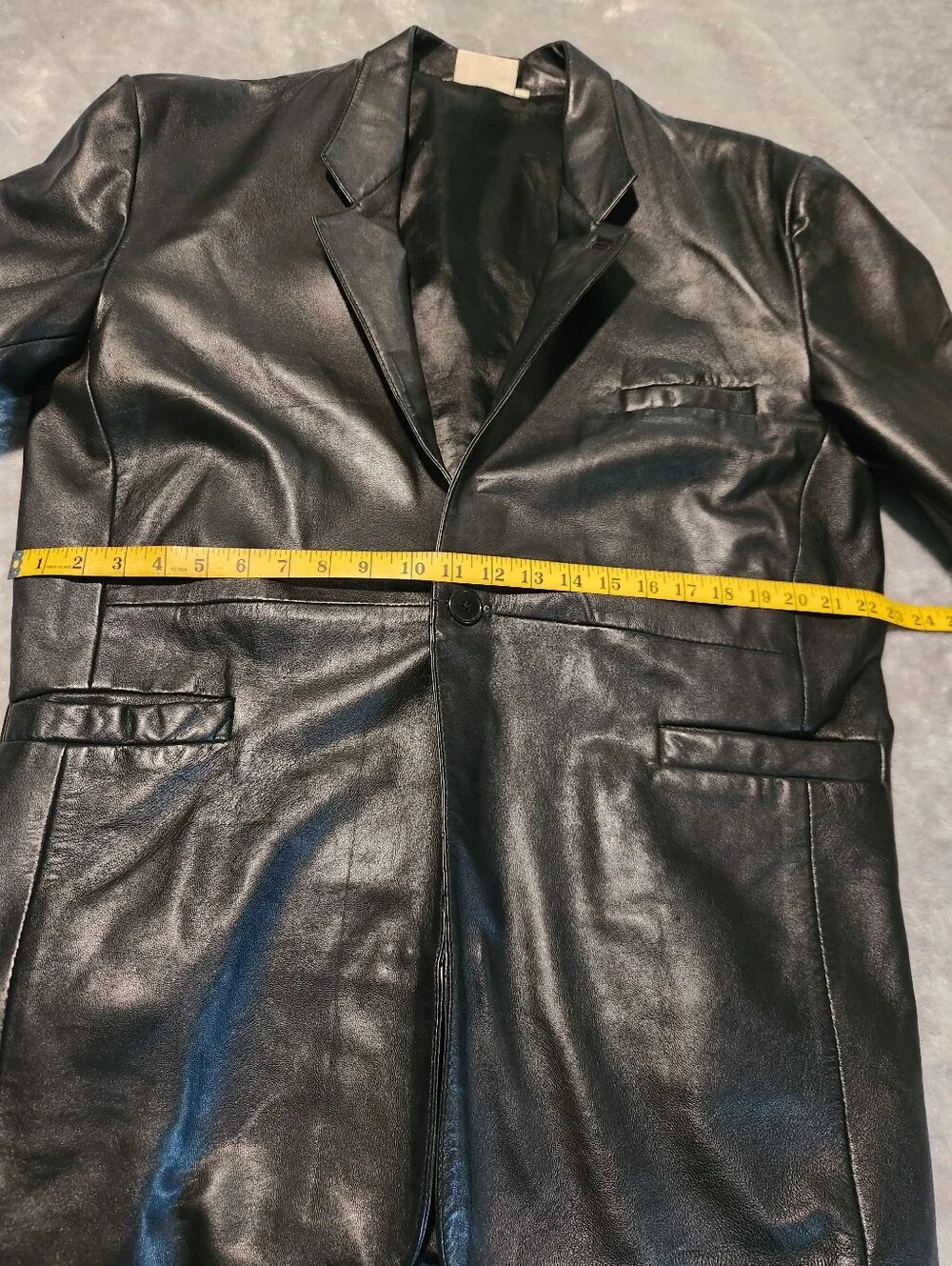 Men's Black Leather Vintage Blazer Jacket